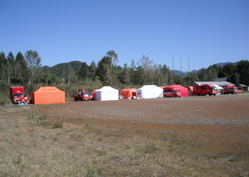 野営のテント